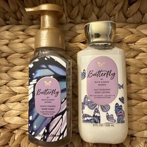 Bath & Body Works BUTTERFLY Lotion & Gentle Foaming Hand Soap Set